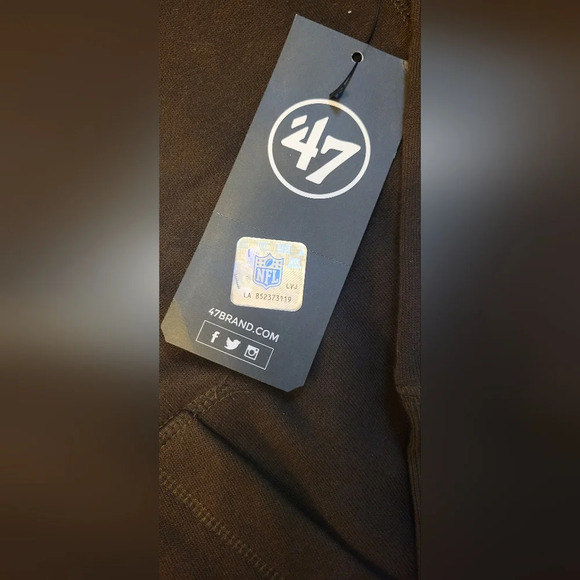 NWT Cleveland Browns '47 Brand Block Logo NFL Official Hoodie Size Medium - Picture 5 of 14